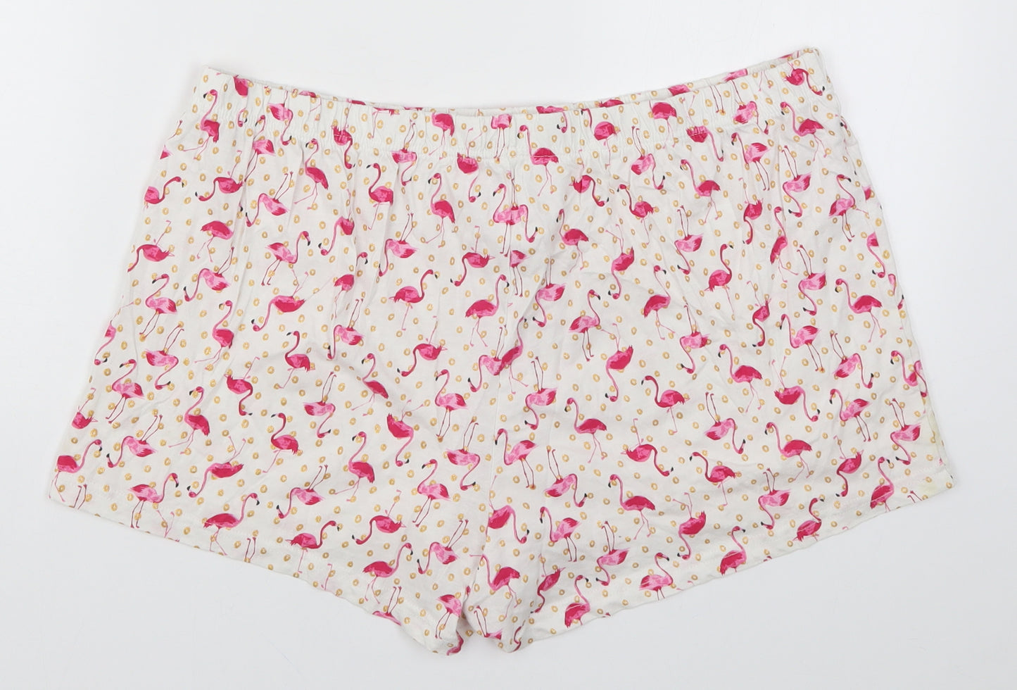 George Womens Pink Geometric  Sweat Shorts Size 16 - Flamingo Pyjamas