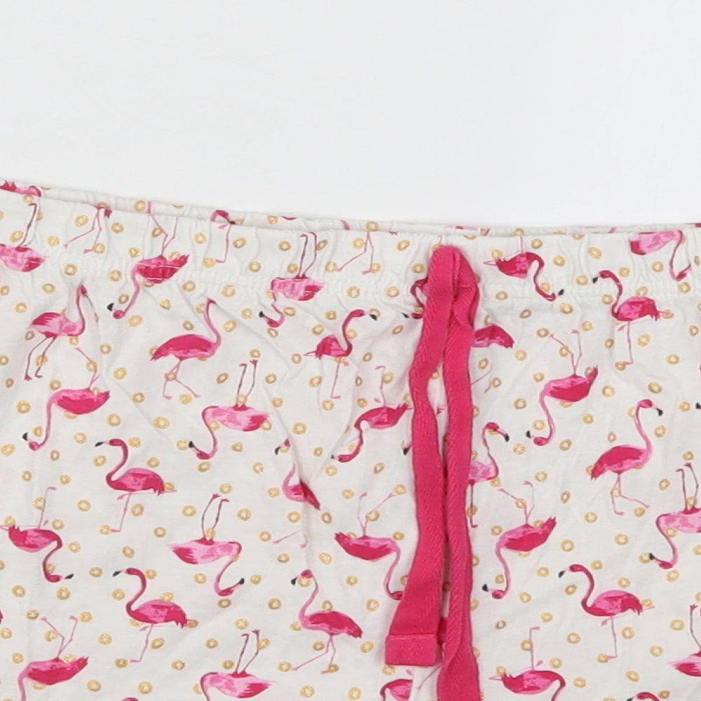 George Womens Pink Geometric  Sweat Shorts Size 16 - Flamingo Pyjamas