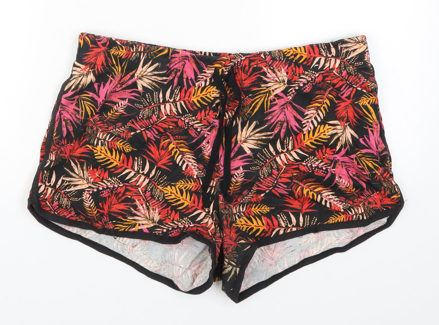 George Womens Multicoloured Floral  Sweat Shorts Size 16 - Leaf Print