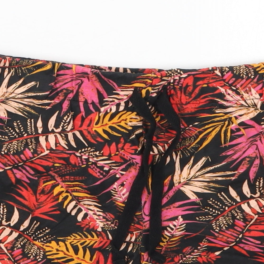 George Womens Multicoloured Floral  Sweat Shorts Size 16 - Leaf Print
