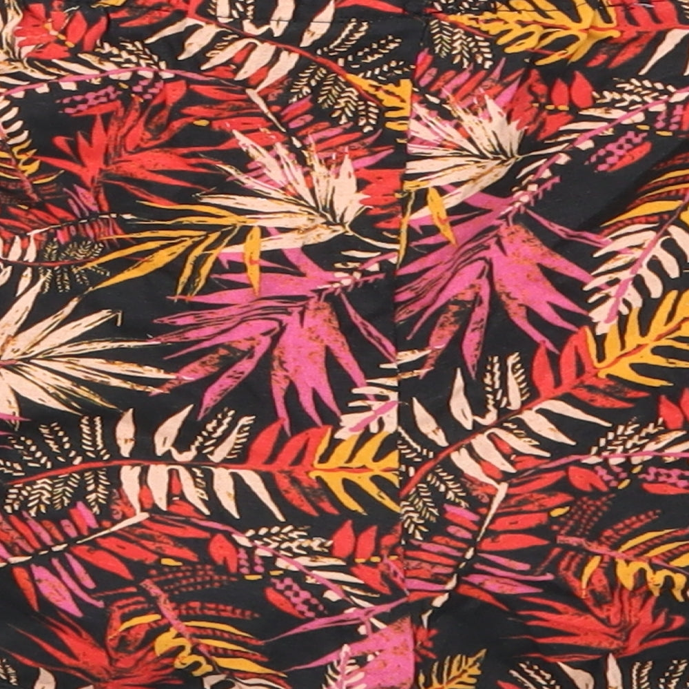 George Womens Multicoloured Floral  Sweat Shorts Size 16 - Leaf Print