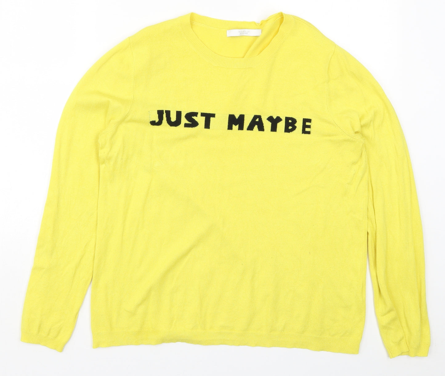 Michelle Keegan Womens Yellow  Knit Pullover Jumper Size 14  - Just Maybe