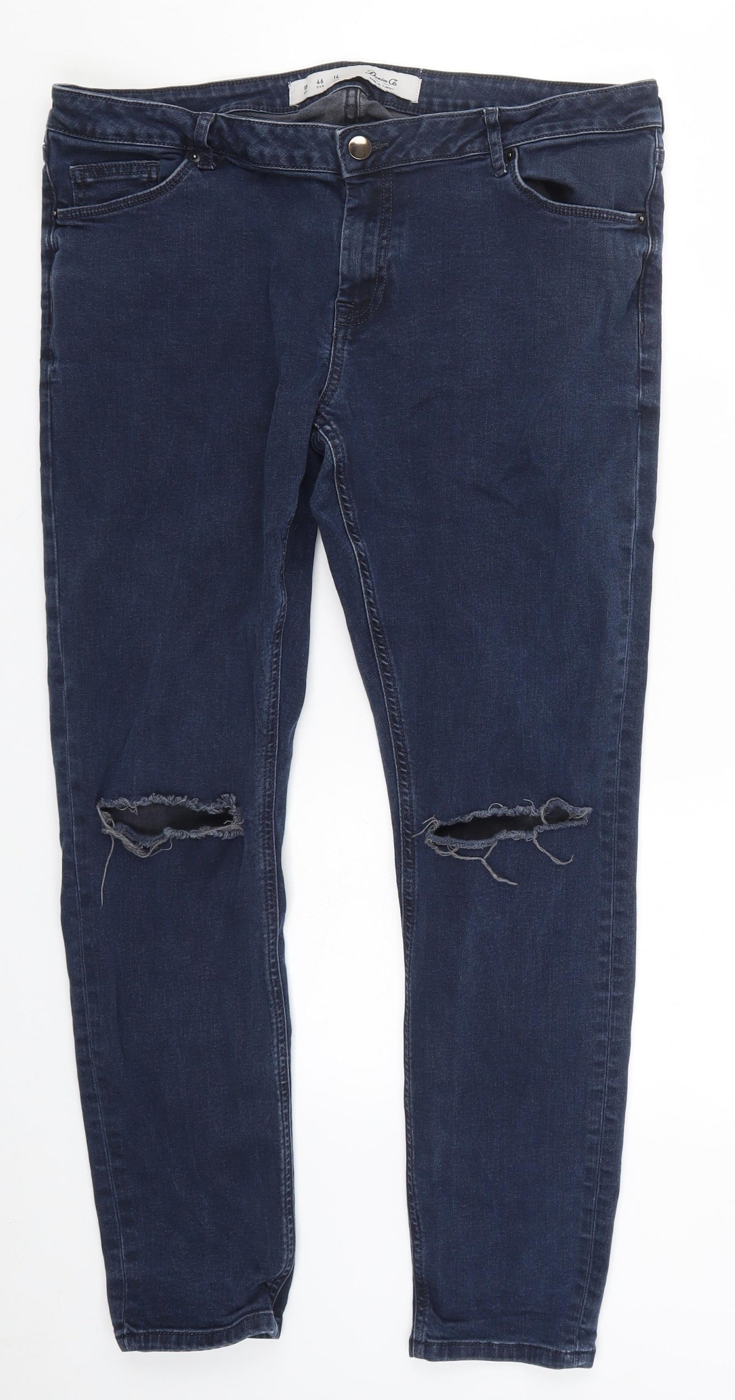 Denim Co Womens Blue  Denim Skinny Jeans Size 18 L28 in
