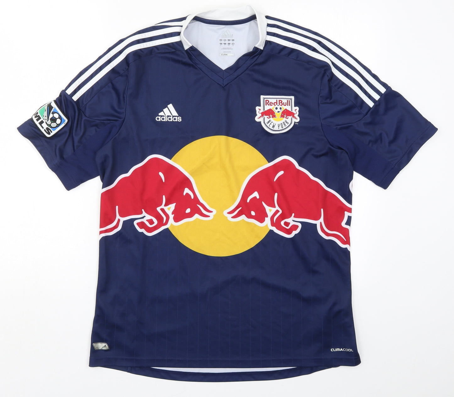 adidas Mens Blue    T-Shirt Size L  - Red Bull