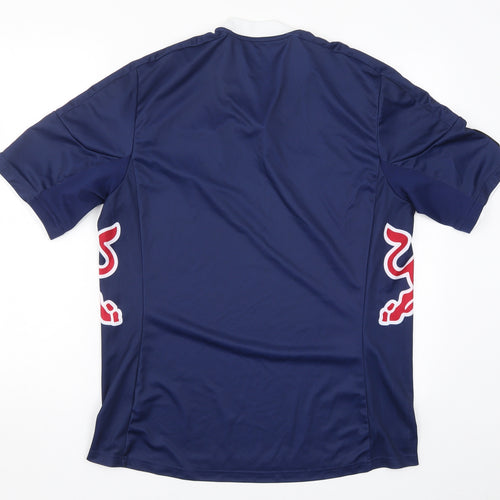 adidas Mens Blue    T-Shirt Size L  - Red Bull