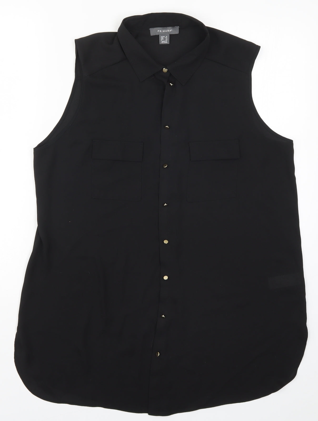 Primark Womens Black   Basic Button-Up Size 16