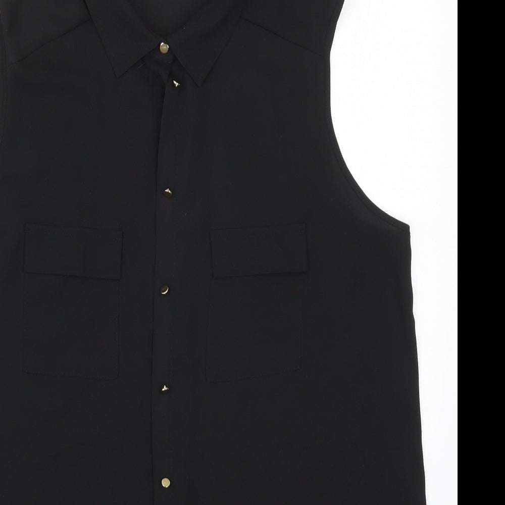 Primark Womens Black   Basic Button-Up Size 16