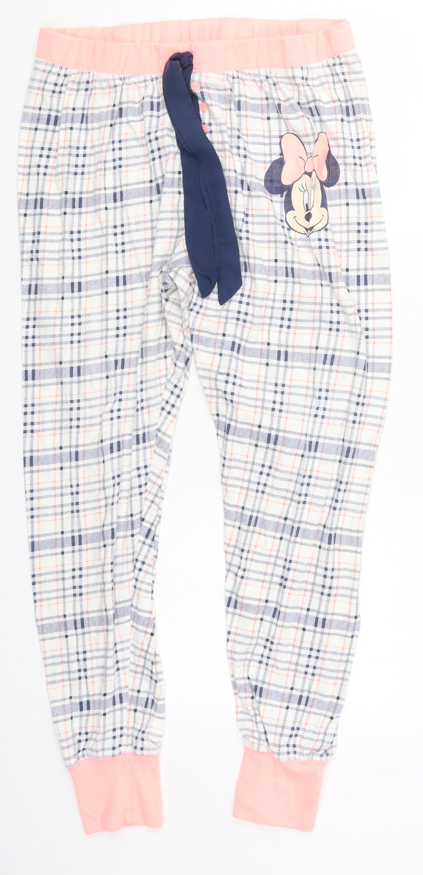 Primark Womens Multicoloured Check  Trousers  Size 18 L27 in - Minnie Mouse Pyjamas