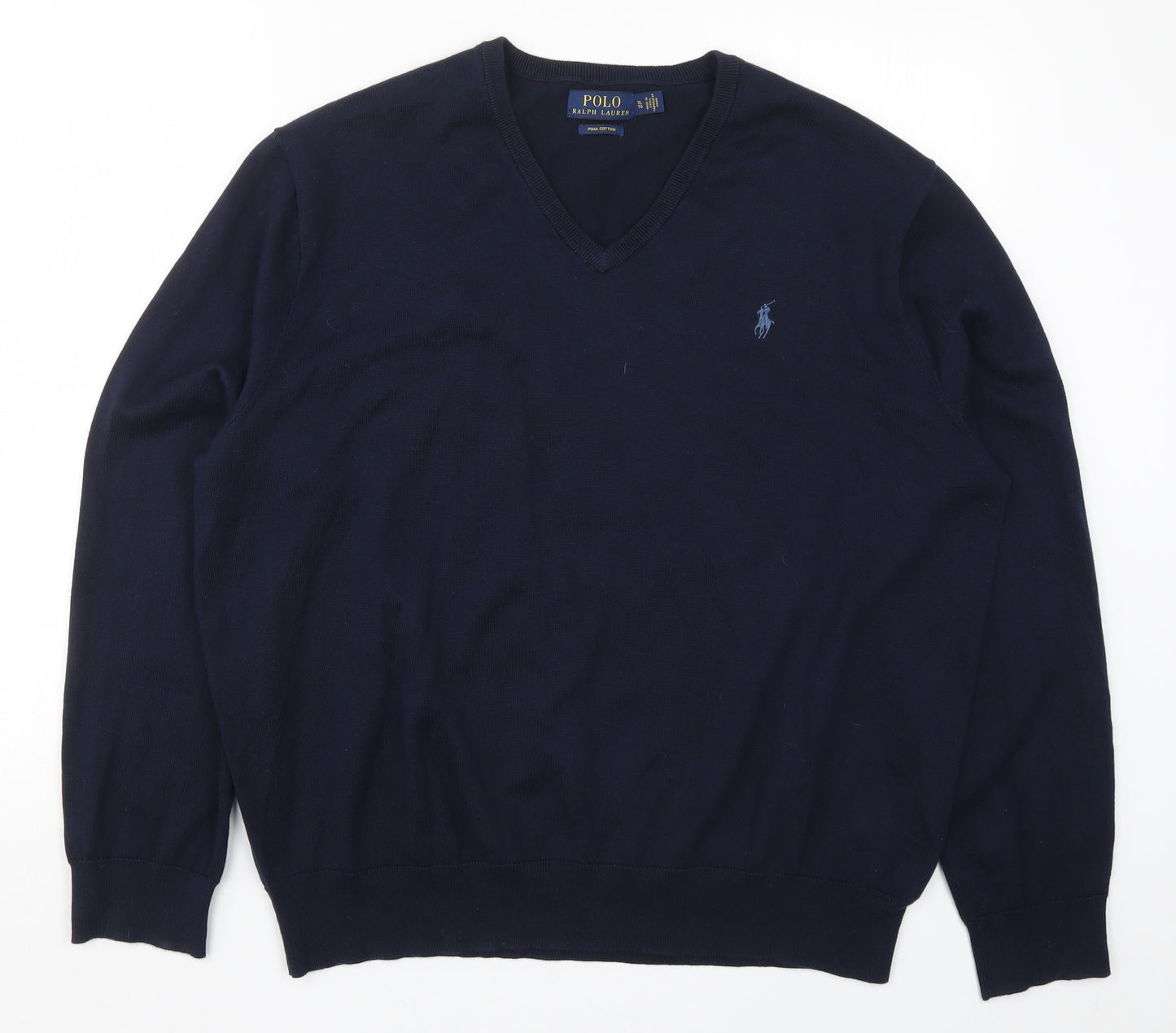 Ralph Lauren Mens Blue  Knit Pullover Jumper Size XL