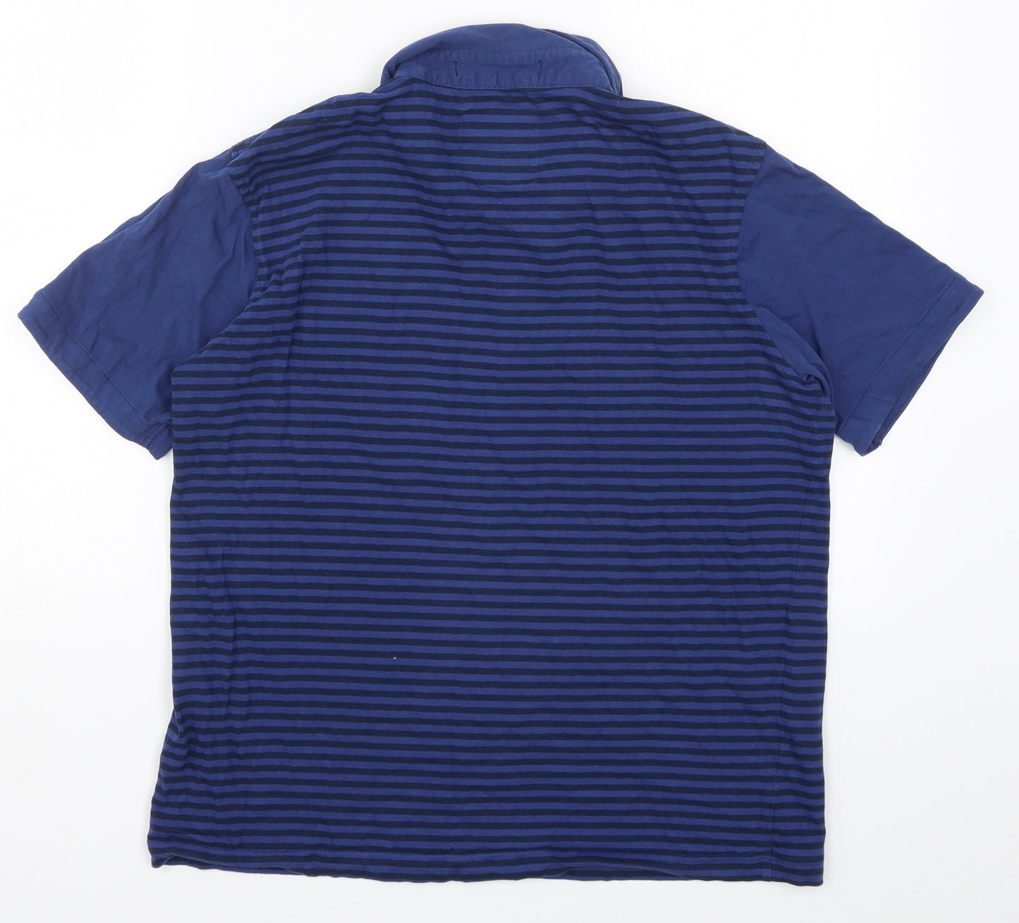 PEACEFUL HOOLIGAN Mens Blue Striped   Polo Size S