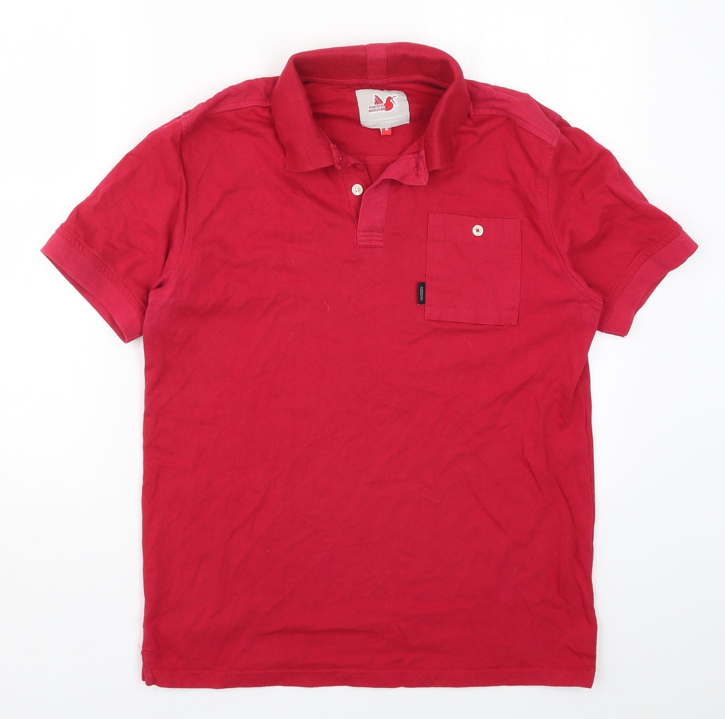 PEACEFUL HOOLIGAN Mens Pink    Polo Size M