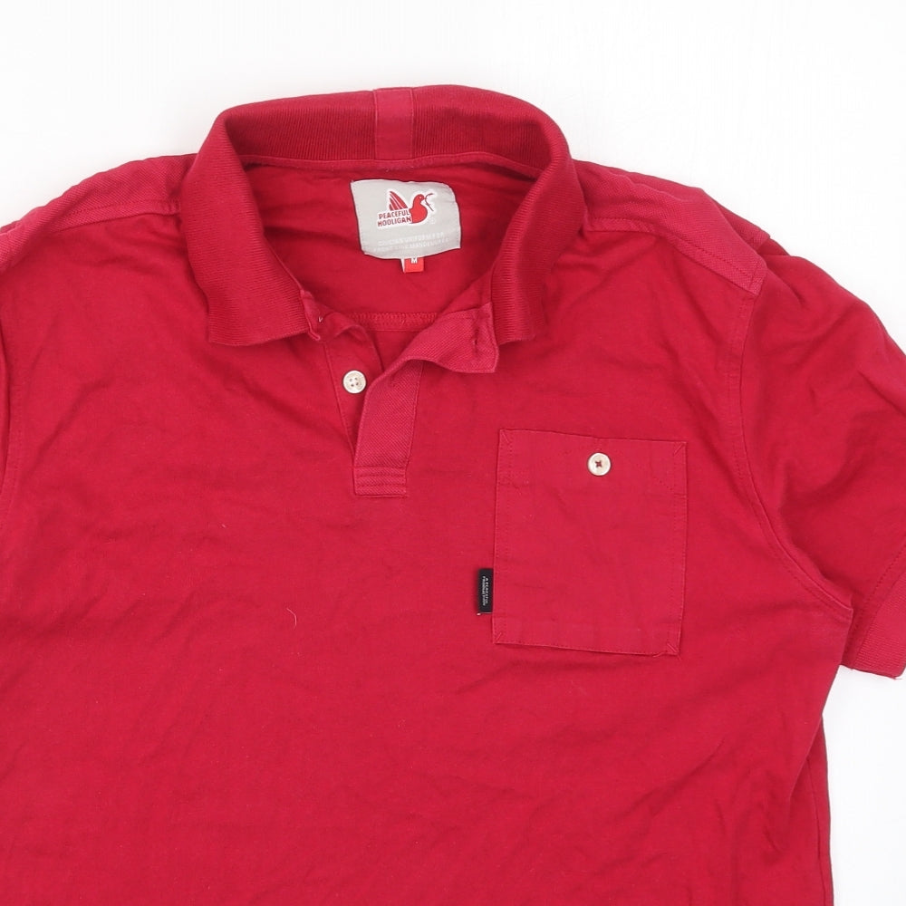 PEACEFUL HOOLIGAN Mens Pink    Polo Size M