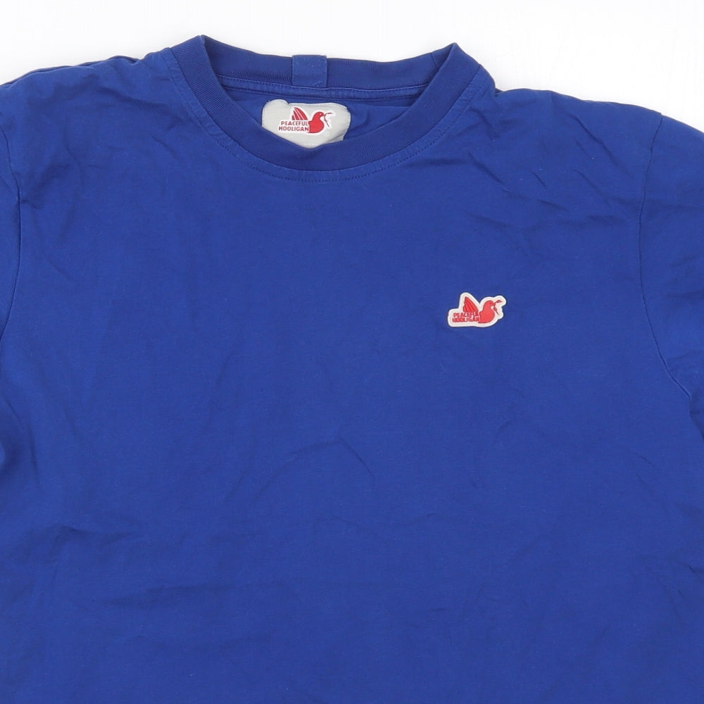 PEACEFUL HOOLIGAN Mens Blue    T-Shirt Size M