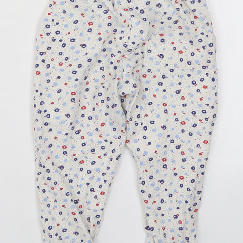 George Girls Blue Floral  Sweatpants Trousers Size 3-4 Years - Pyjamas