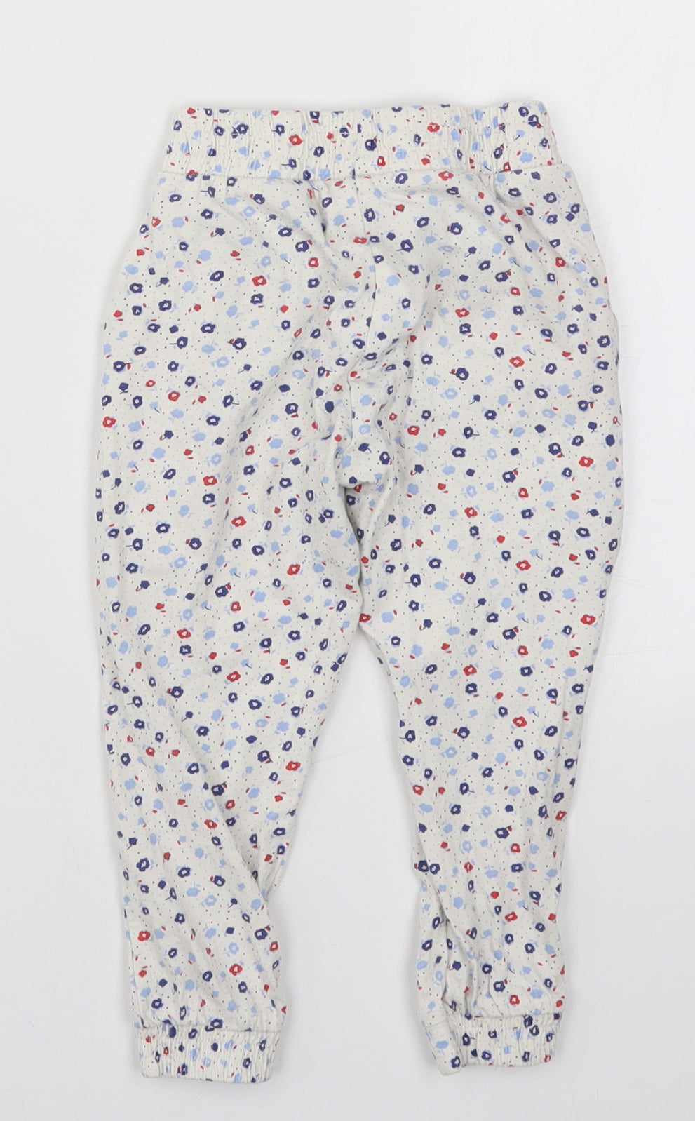 George Girls Blue Floral  Sweatpants Trousers Size 3-4 Years - Pyjamas