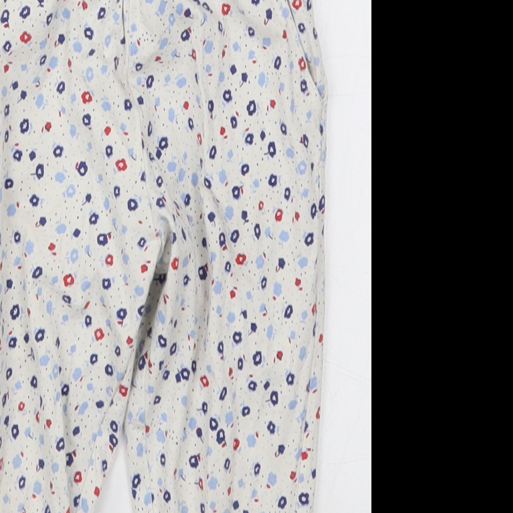 George Girls Blue Floral  Sweatpants Trousers Size 3-4 Years - Pyjamas