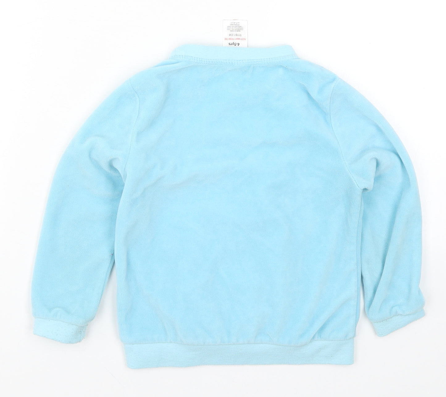 Peacocks Girls Blue Solid  Top Pyjama Set Size 4-5 Years  - Alpaca