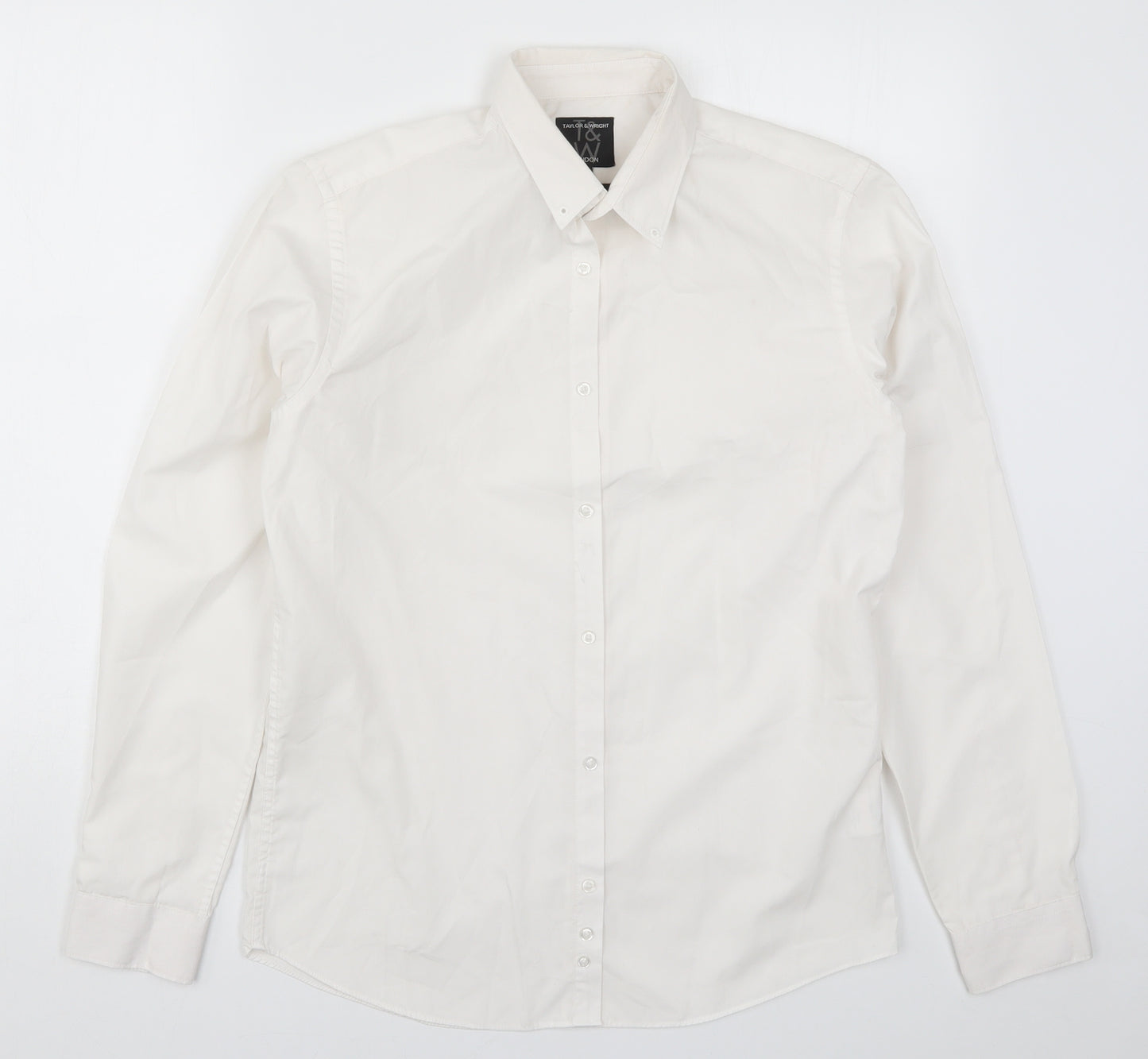 Taylor & Wright Mens White    Dress Shirt Size 15