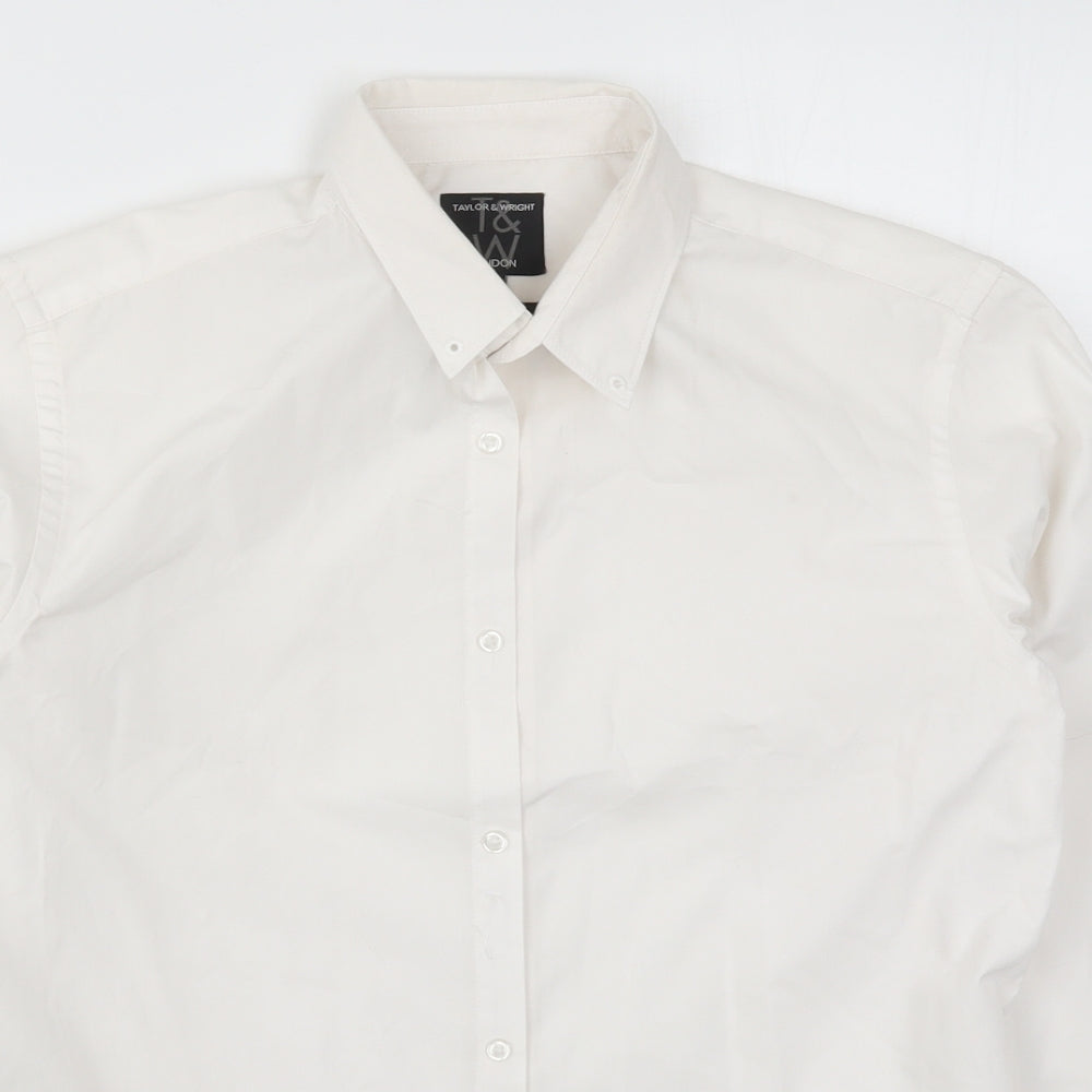 Taylor & Wright Mens White    Dress Shirt Size 15