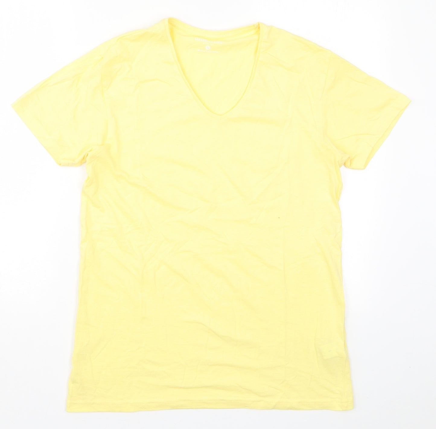 Cedar Wood State Mens Yellow    T-Shirt Size S