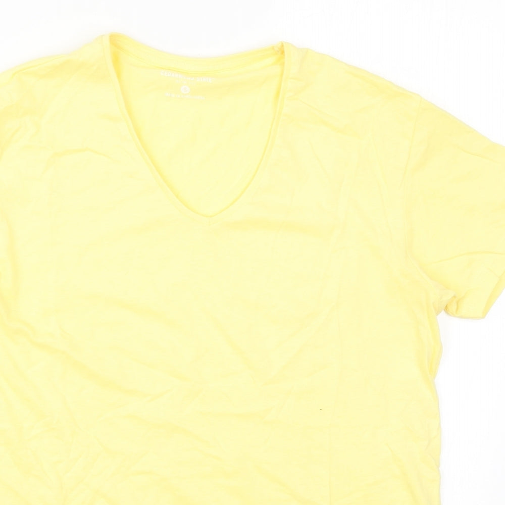 Cedar Wood State Mens Yellow    T-Shirt Size S