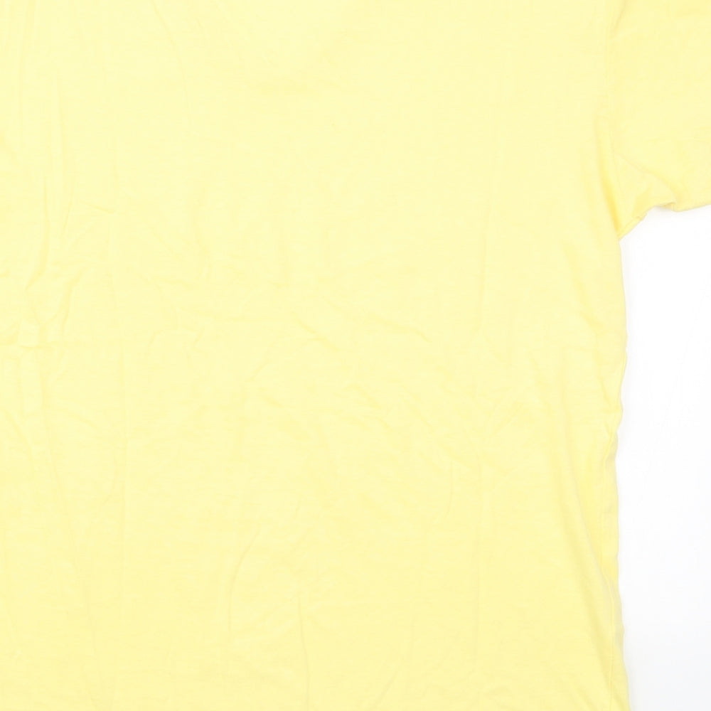 Cedar Wood State Mens Yellow    T-Shirt Size S