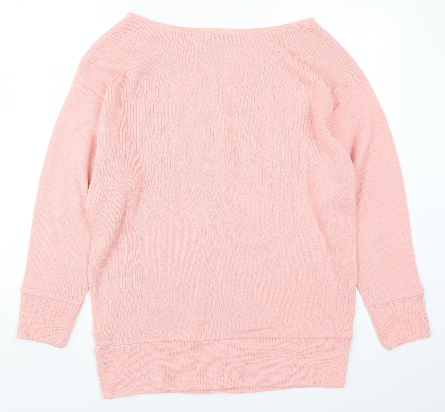 The Rockin Rev Womens Pink  Knit Pullover Jumper Size 16