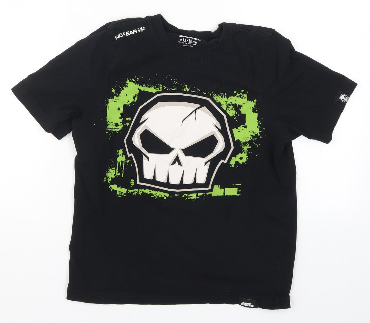 No Fear Boys Black   Basic T-Shirt Size 11-12 Years