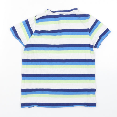 F&F Boys Blue Striped   Pyjama Top Size 8-9 Years