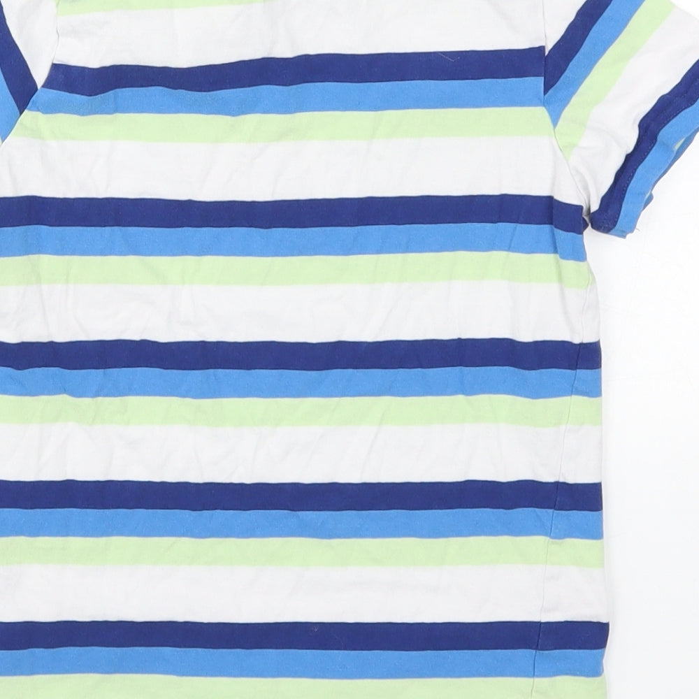 F&F Boys Blue Striped   Pyjama Top Size 8-9 Years