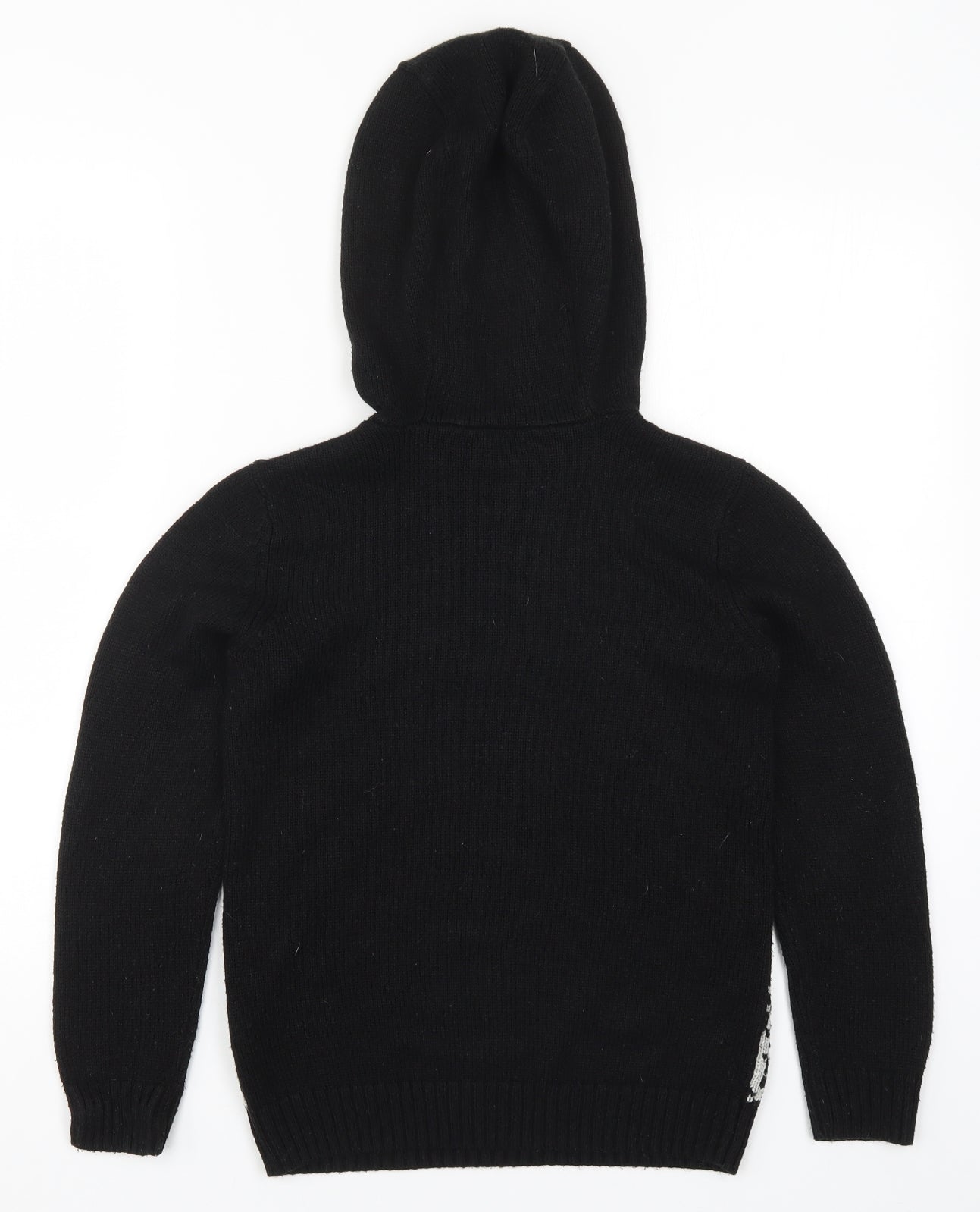 F&F Boys Black  Knit Pullover Hoodie Size 9-10 Years  - Gamer