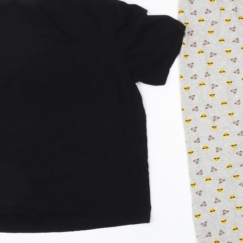 Pep&Co Mens Multicoloured Solid   Pyjama Set Size XL  - I'm The Poop Emoji