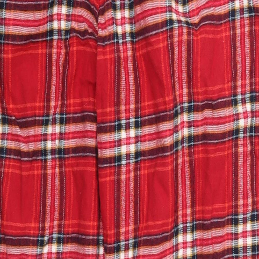 Marks and Spencer Mens Red Check  Trousers  Size XL L27 in - Pyjamas