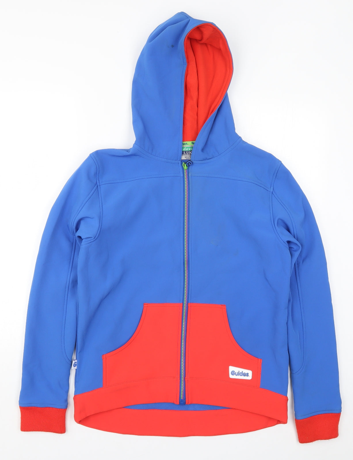 David Luke Girls Blue   Full Zip Hoodie Size 13 Years  - Girl Guides