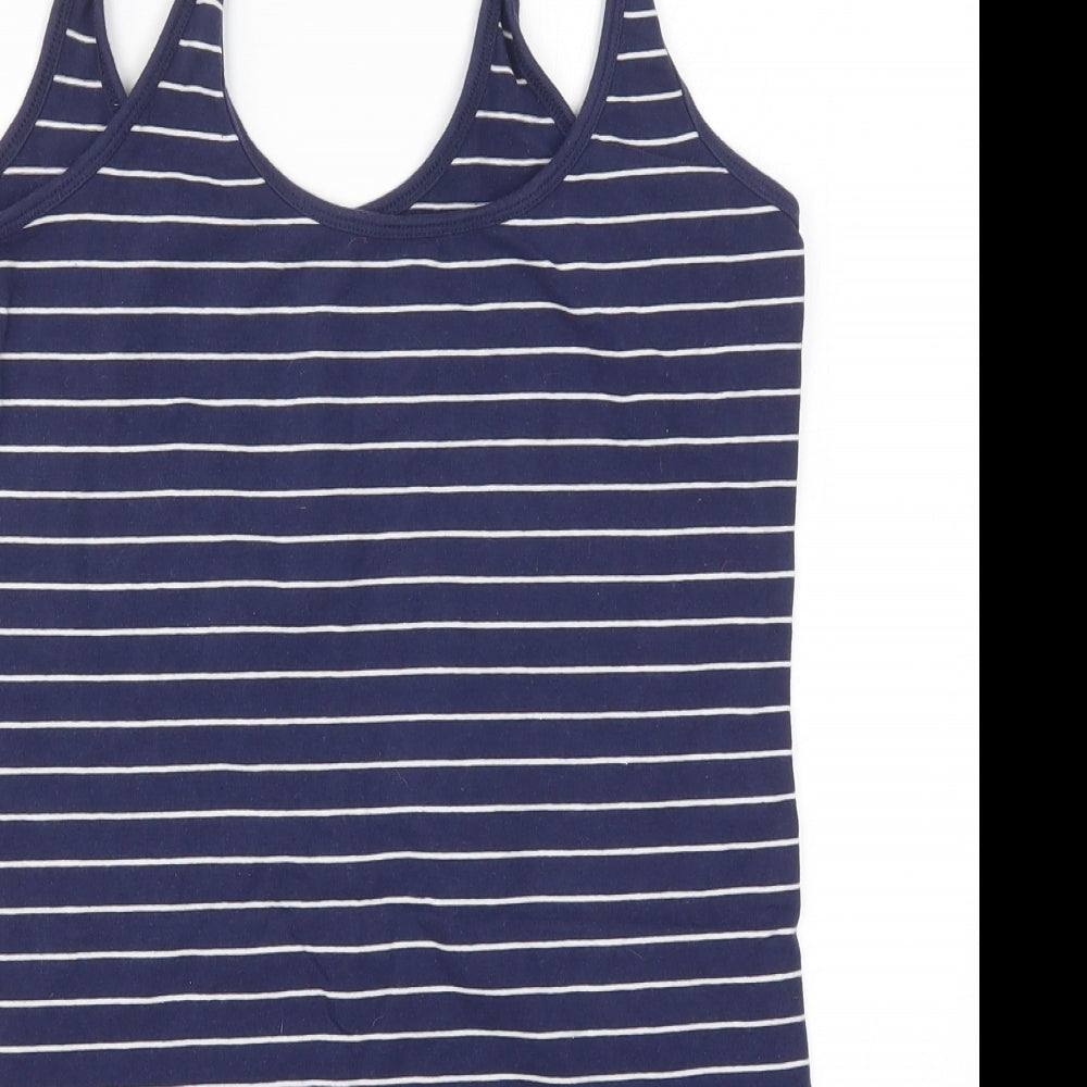 Primark Womens Blue Striped  Basic Tank Size 16