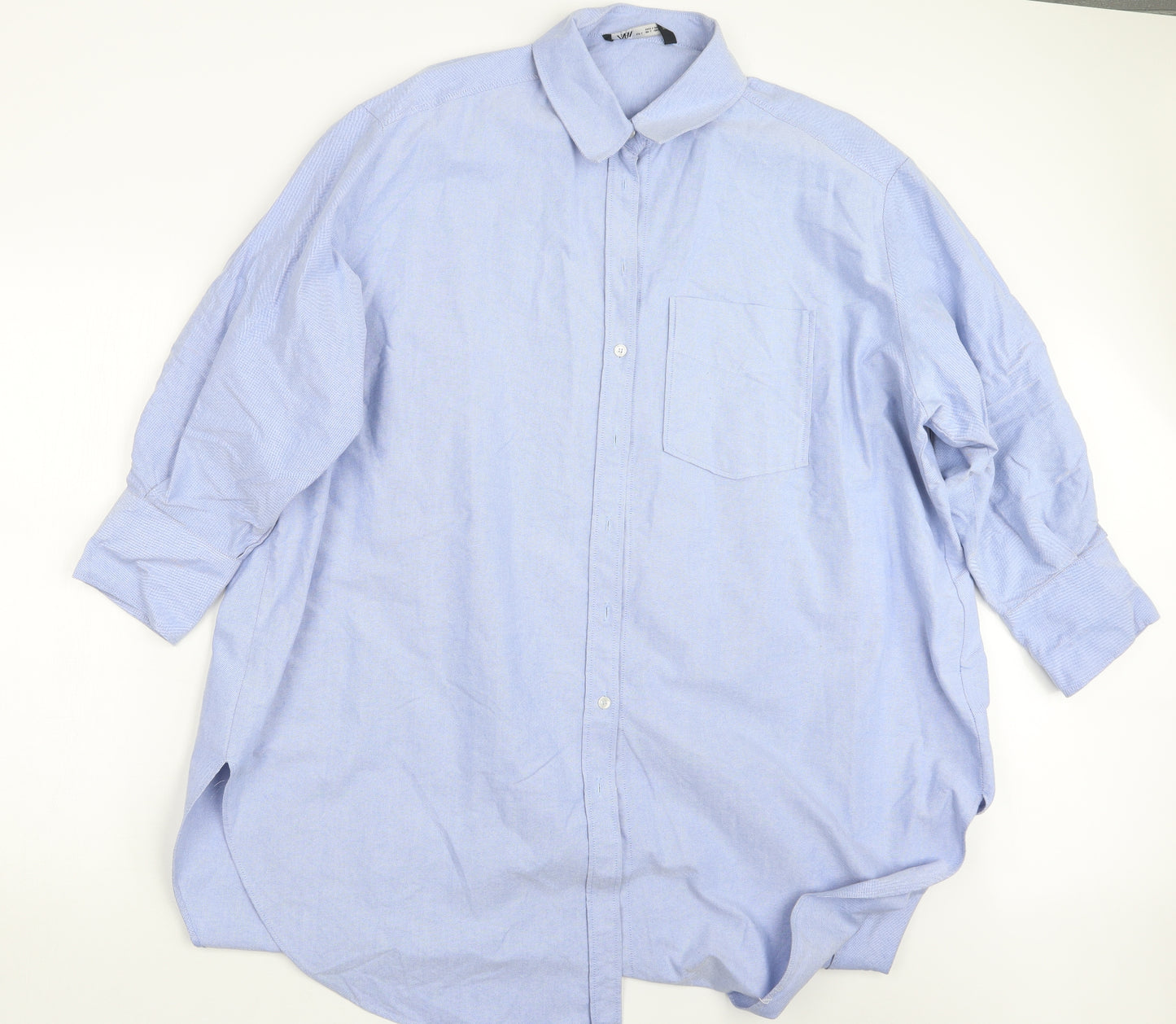 Zara Mens Blue    Button-Up Size L