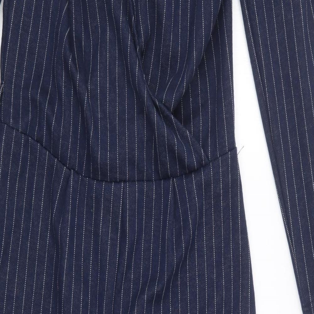 Bershka Womens Blue Striped  Jumpsuit One-Piece Size M L22 in
