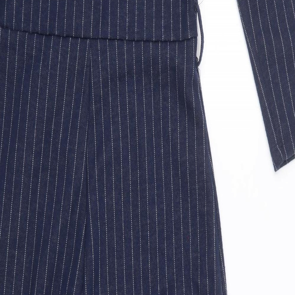 Bershka Womens Blue Striped  Jumpsuit One-Piece Size M L22 in