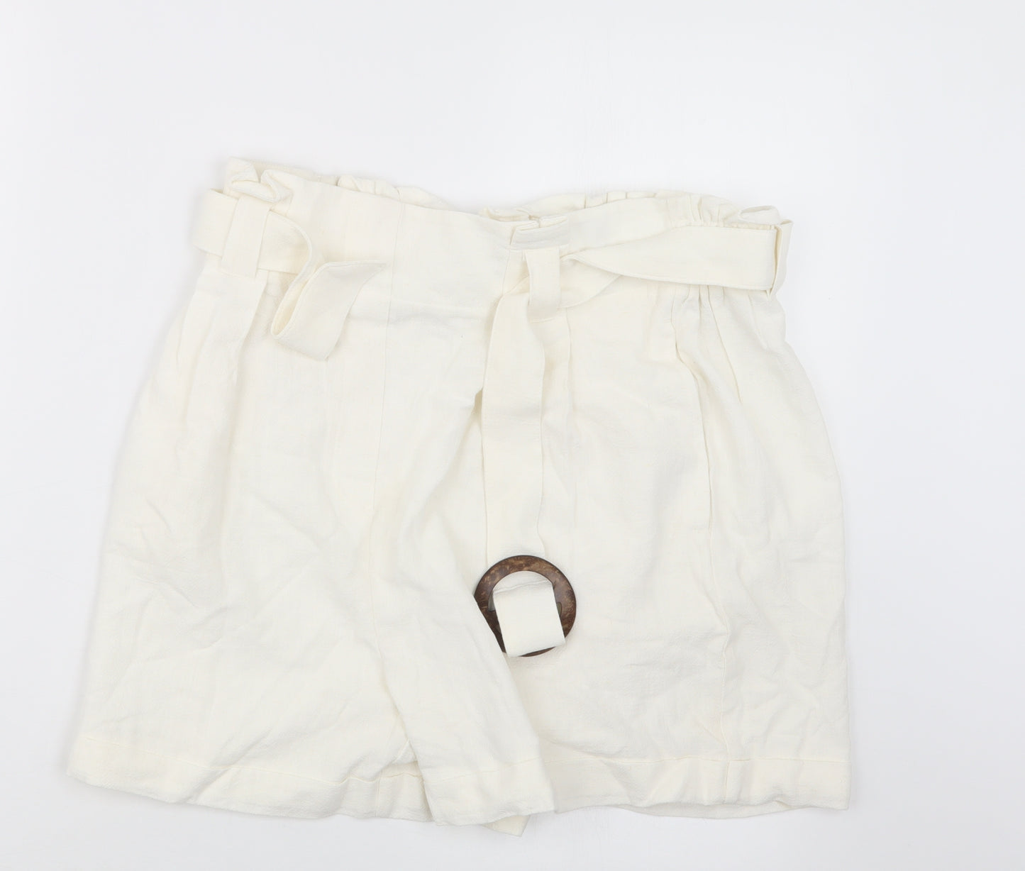 New Look Womens White   Boyfriend Shorts Size 12