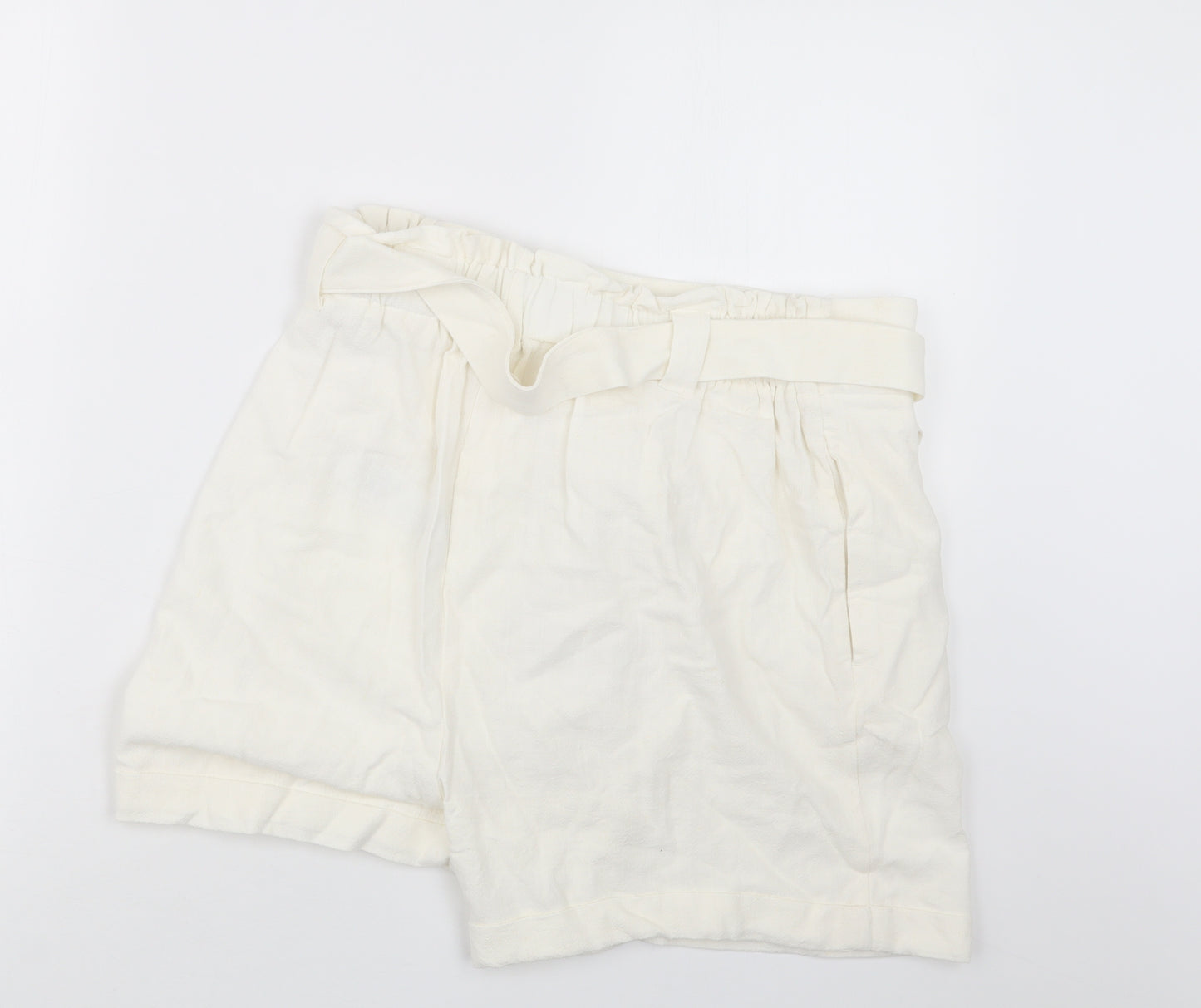 New Look Womens White   Boyfriend Shorts Size 12