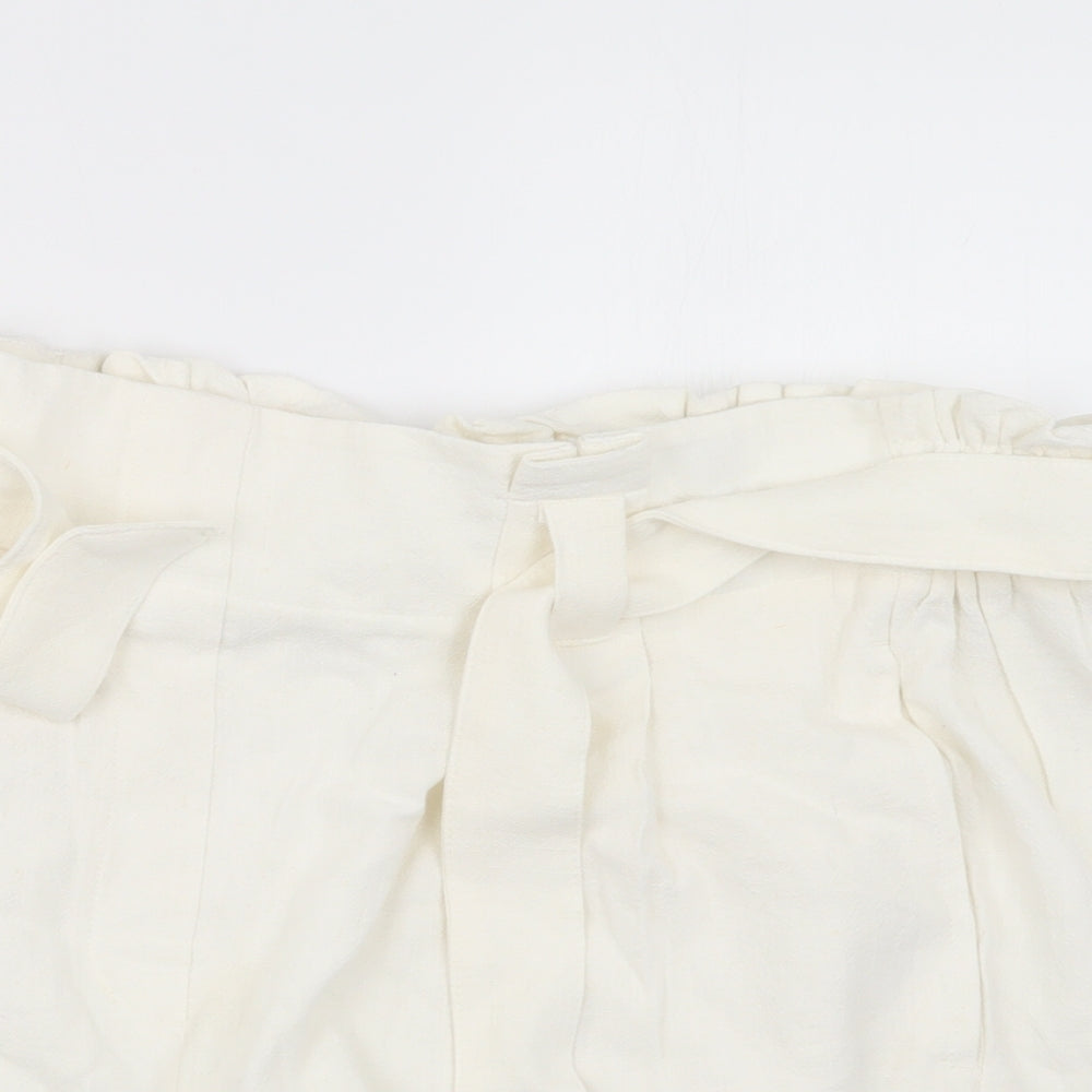 New Look Womens White   Boyfriend Shorts Size 12