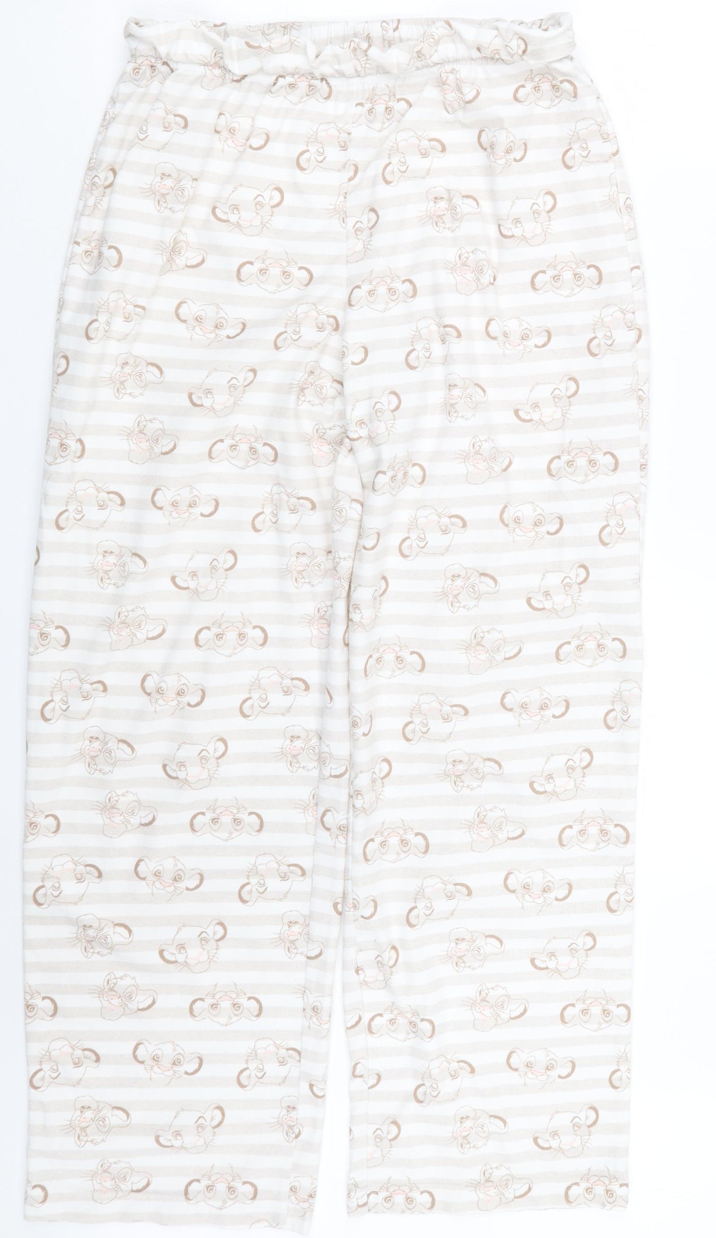 Tesco Womens Beige Geometric  Capri Pyjama Set Size S  - The Lion King