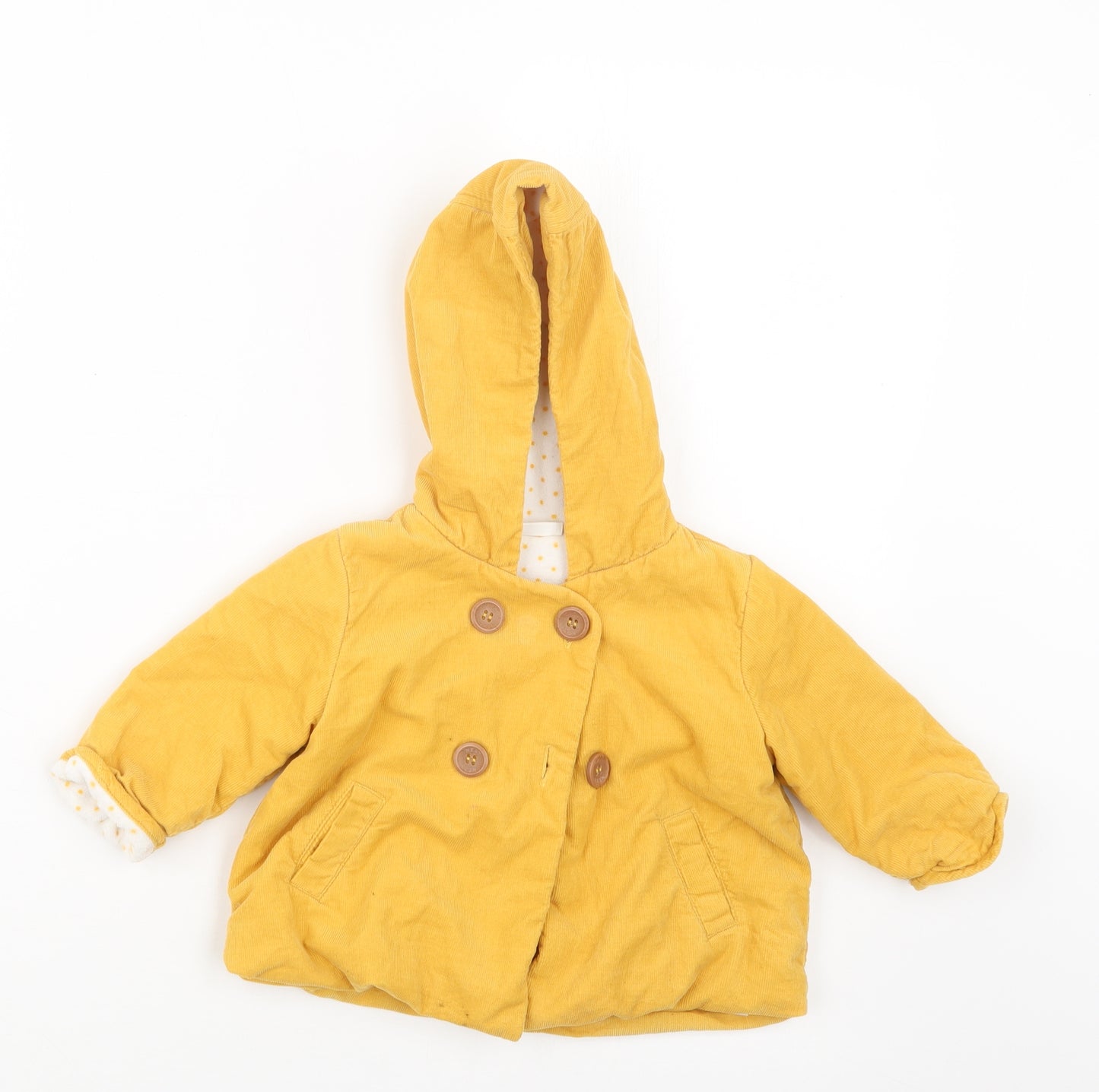 NEXT Girls Yellow   Jacket Coat Size 3-6 Months