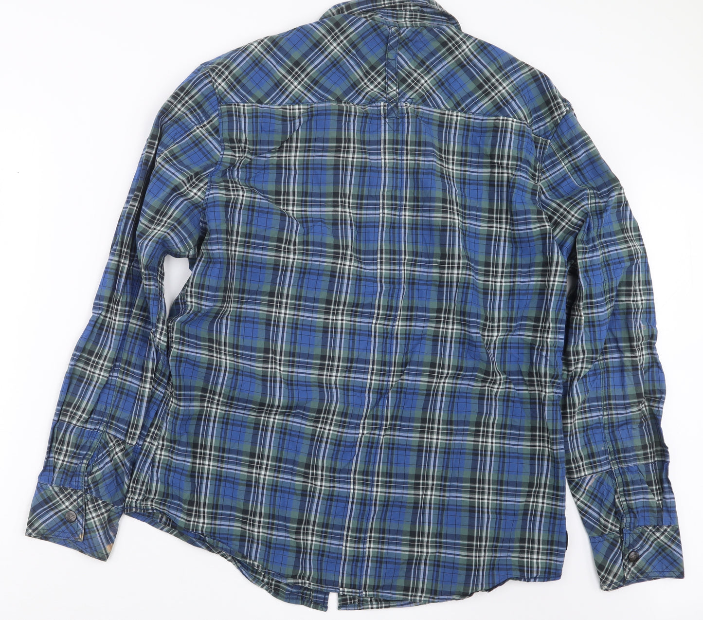 Debenhams Mens Blue Check   Button-Up Size L