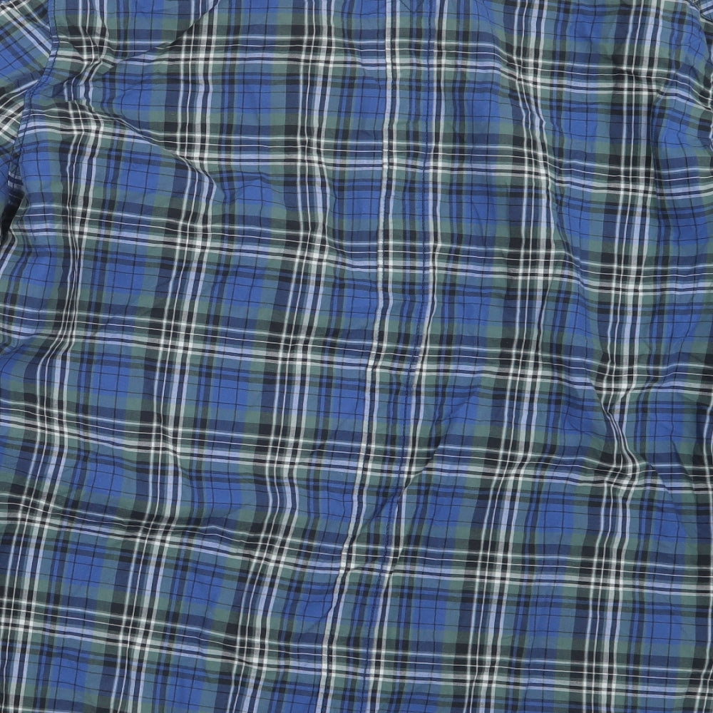 Debenhams Mens Blue Check   Button-Up Size L
