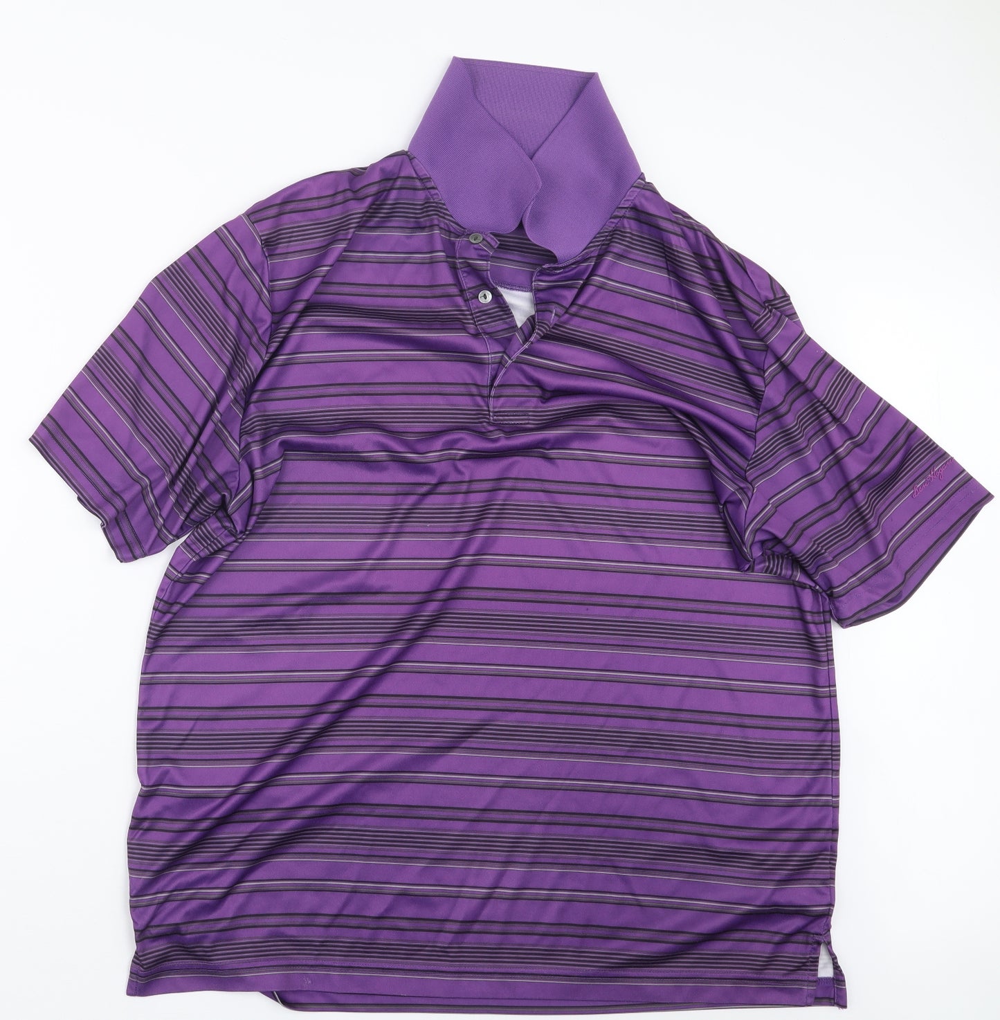 Ben Hogan Mens Purple Striped   Polo Size XL