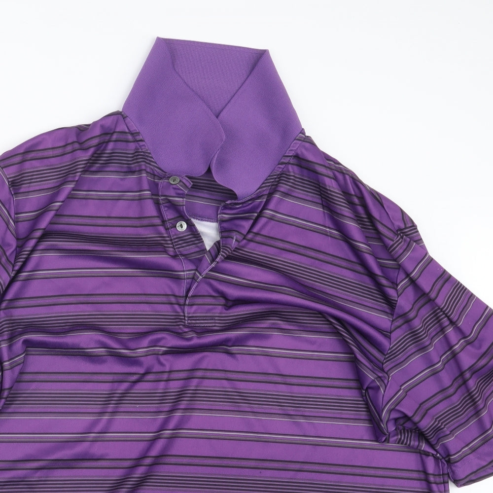 Ben Hogan Mens Purple Striped   Polo Size XL