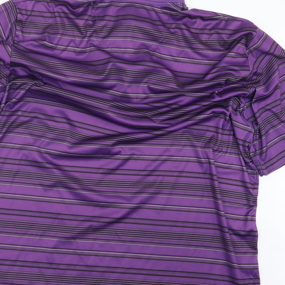 Ben Hogan Mens Purple Striped   Polo Size XL