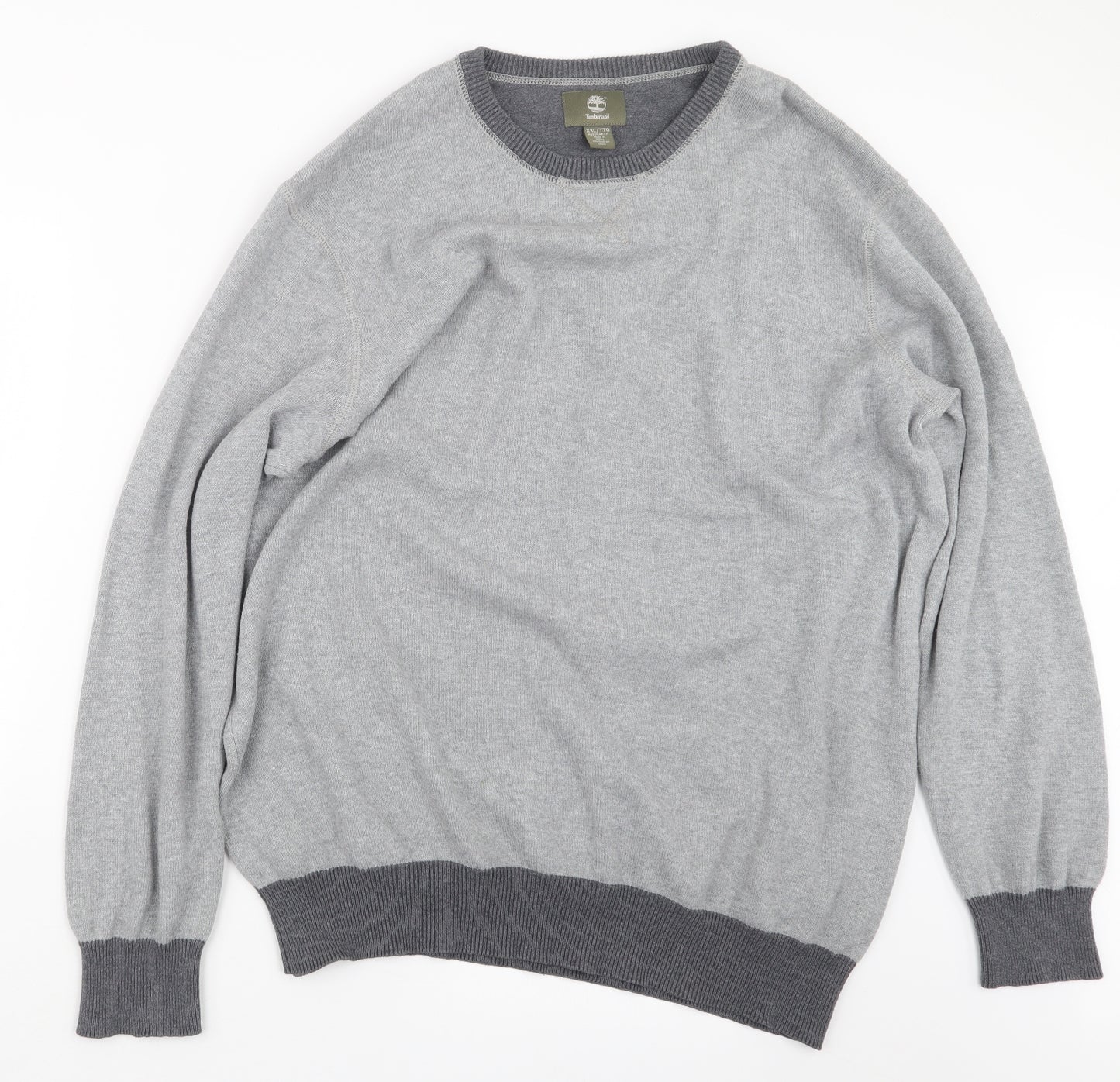 Timberland Mens Grey  Knit Pullover Jumper Size 2XL