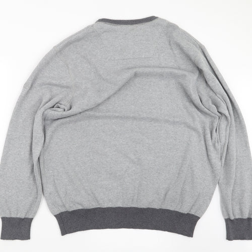 Timberland Mens Grey  Knit Pullover Jumper Size 2XL